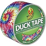 Duck Brand 283268 Printed Duct Tape, Love Tie Dye, 1.88 Inches x 10 Yards, Single Roll