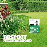 Anley Yard Sign No Pooping Dogs 12x9 with Metal H Stake Stand Outdoor view 7