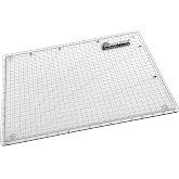 Cutterpillar Tempered Glass Craft Mat | 12"&times;16" | for Sewing &amp; Quilting | Heat-safe tempered glass mat with grid surface for cutting, sewing, quilting, mixed media, crafting, and easy cleanup.