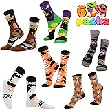 Halloween 6 Pack Gift Socks for Women Warm Soft Cotton Socks