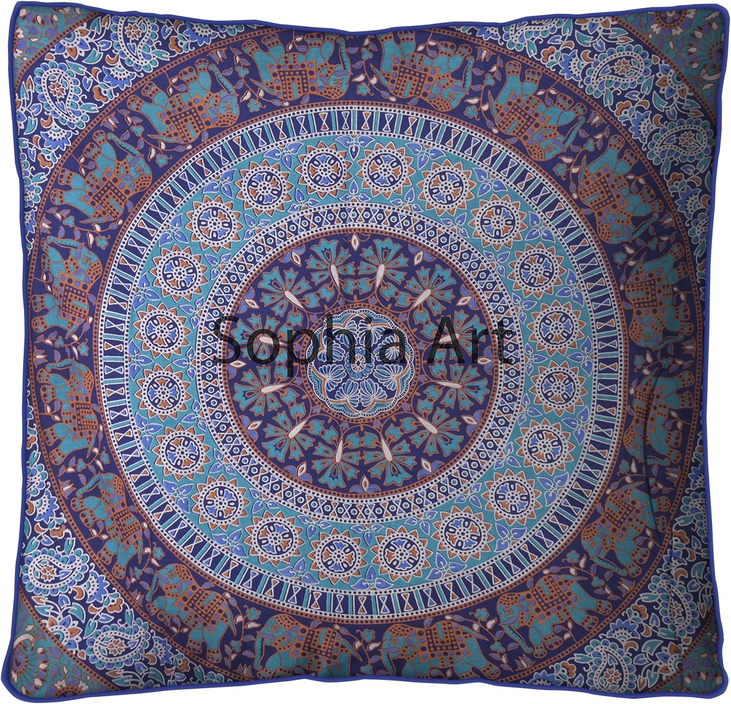 Amazon Com Indian Elephant Bohemian Tapestry Meditation Cushion