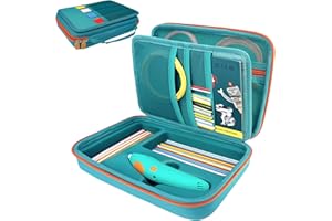 AUBOEAY Hard Case Compatible with 3Doodler Start+ Essentials (2023), Educational STEM Toy Durable Box Storage 3D Pen for Kids,Hold 3d pen filament Filaments and Accessories(green)
