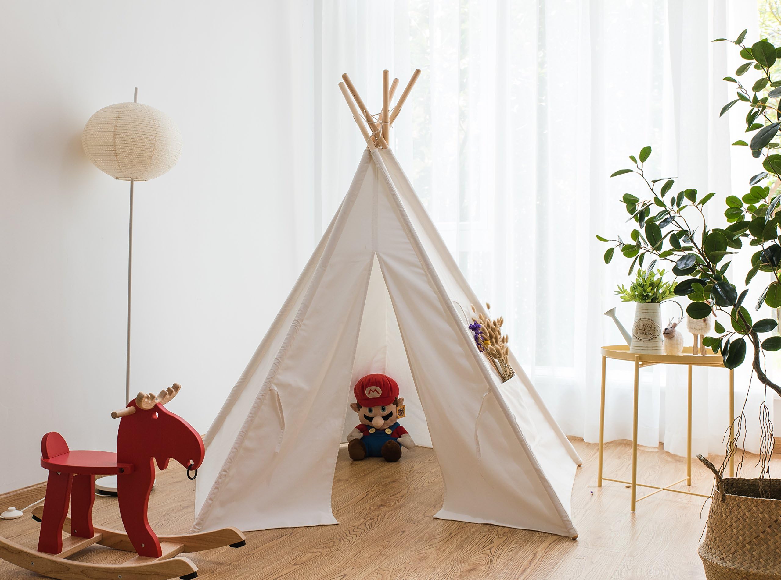 Pericross Kids Teepee Tent Indian Play Tent Children's Playhouse for Outdoor and Indoor Play