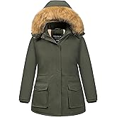 CREATMO US Women's Plus Size Winter Coats Warm Parka Jackets Sherpa Lined Detachable Fur Hood Available in Size 1X to 5X
