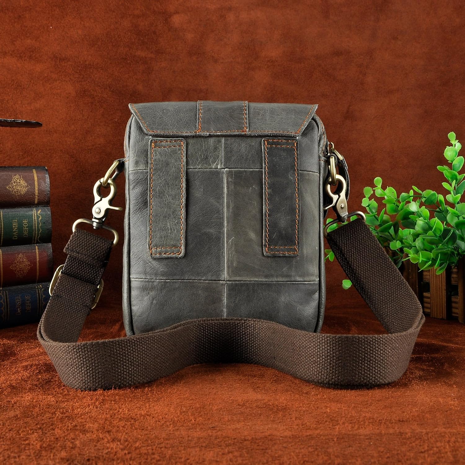 Bolso de cuero para hombre, varios colores