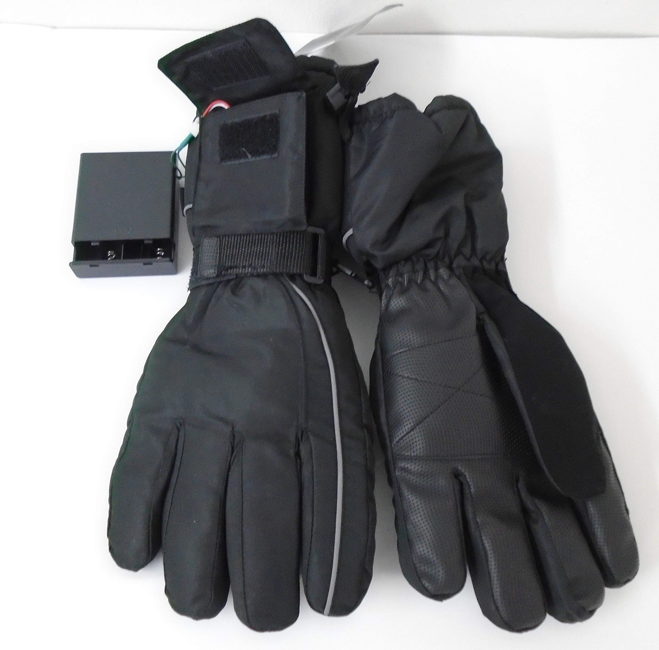 Polar Ex Heated Ski Gloves, One Size, Black
