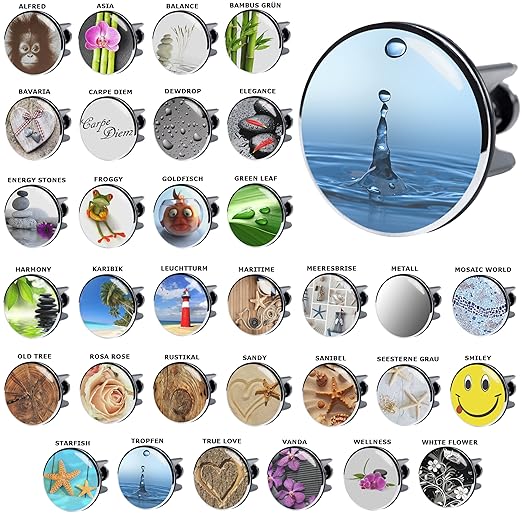 Waschbeckenstöpsel, viele schöne Stöpsel zur Auswahl, deckt den kompletten Abflussbereich ab ????? (Tropfen XXL)