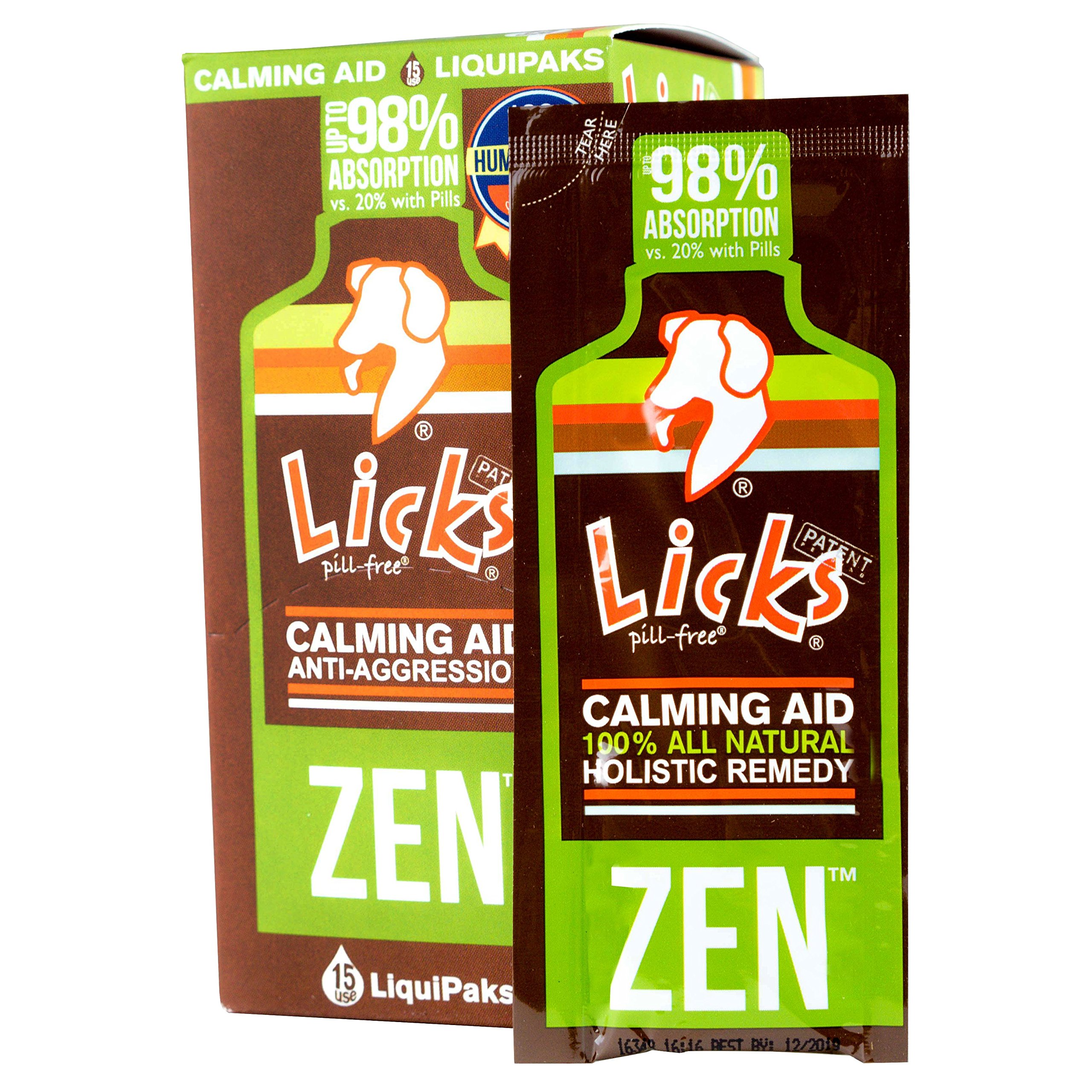 LICKS Dog Zen Calming Aid Supplements 15use (Roasted Chicken Flavor