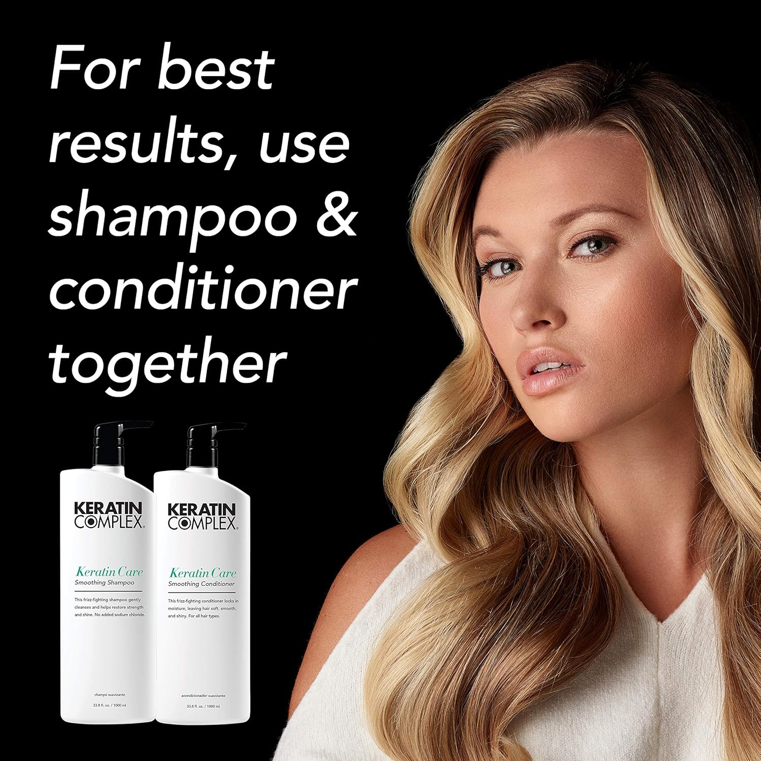Keratin Complex Care Smoothing Shampoo - 1000 ml, 1 l (Pack of 1) - Image 4