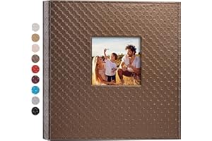 Mublalbum Leather Photo Album 4x6 600 Photos Large Capacity Picture photo Book with 600 Horizontal and Vertical Pockets for Baby Wedding Anniversary Family (Brown)