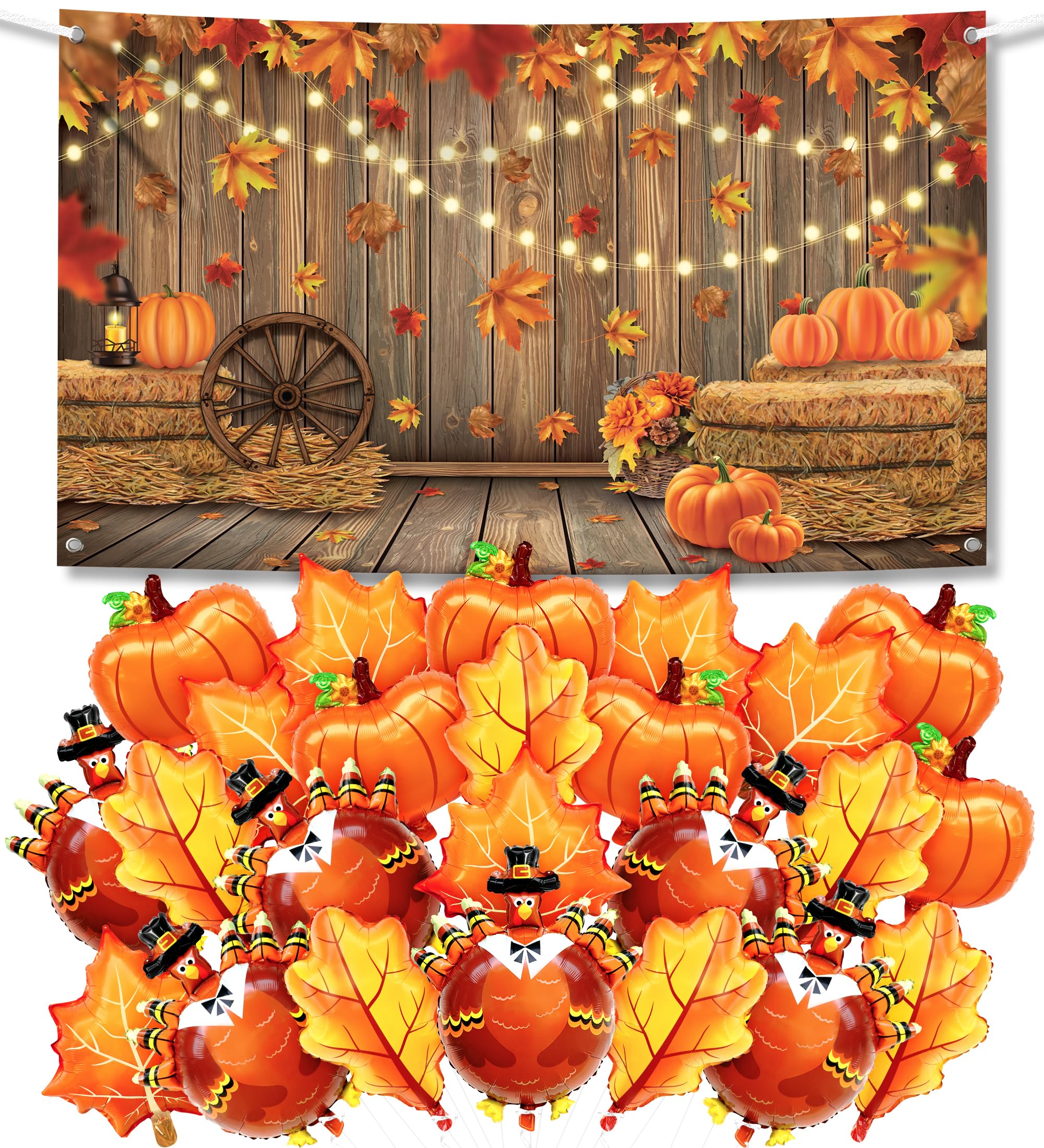 KatchOn, Thanksgiving Wall Backdrop - XtraLarge, 72x44 Inch | Pumpkin ...