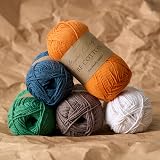 Utopia Crafts Re-Cotton Knitting Yarn 100g Rose Red 80/20 Recycled Cotton view 8