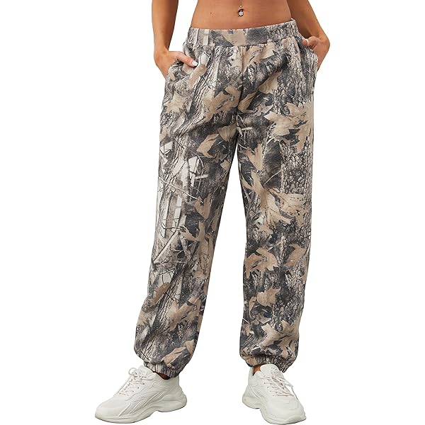 Amazon.com: Nkgra Womens Camo Pants Casual Elastic Waist Wide Leg