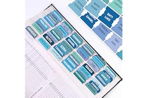 Only Zest Bible Tabs for Women, Men, Kids, Bible Index Tabs, 90 Large Print Laminated Bible Tabs, Bible Label Tabs, Tabs for Bible Chapters, Bible Study Tabs, Blue Bible Tabs