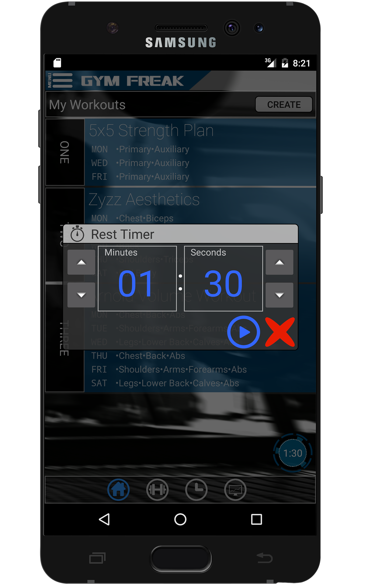 Gym Freak Workout and Body Composition Journal Apps & Games