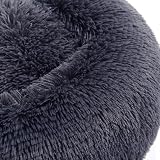 Feandrea Donut Dog Bed Cat Bed Fluffy 50 cm Dark Grey view 5