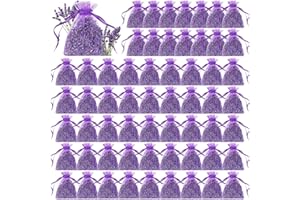 Reginary 60 Pack Lavender Sachets Bags Bulk for Drawers and Closets Home Fragrance Sachet Dried Lavender Flower for Wedding Bridal Shower Favors