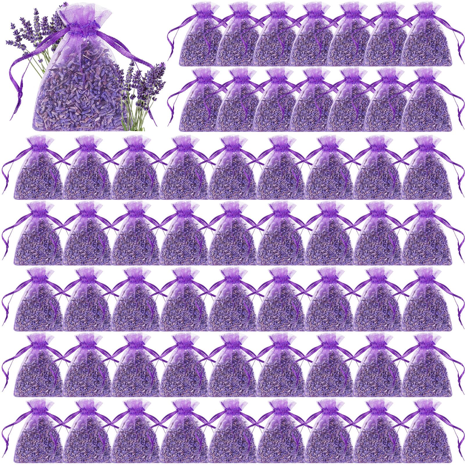 Photo 1 of Reginary 60 Pack Lavender Sachets Bags Bulk for Drawers and Closets Home Fragrance Sachet Dried Lavender Flower for Wedding Bridal Shower Favors