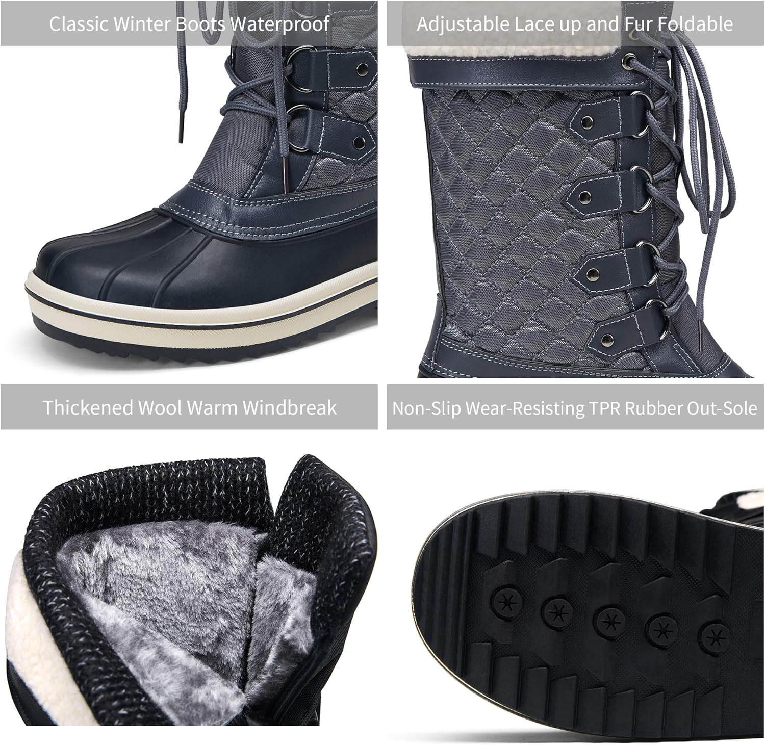  | VEPOSE Women's Snow Winter Boots for Women Waterproof | Snow Boots