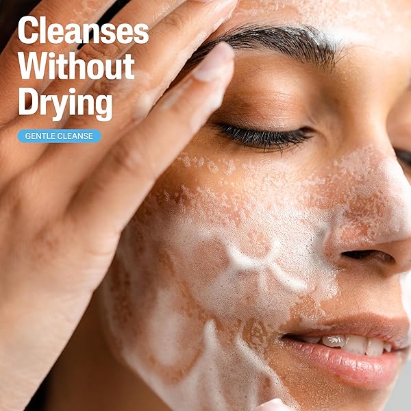 CETAPHIL OIL FREE GENTLE FOAMING CLEANSER FOR DRY TO NORMAL, SENSITIVE SKIN, 8OZ PACK OF 2, MADE WITH GLYCERIN AND VITAMINS B5 AND E, DERMATOLOGIST TESTED, HYPOALLERGENIC, SOAP AND FRAGRANCE FREE