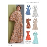 Vogue V9328E5 Easy to Sew Women's Flared Sleeve Dress Sewing Patterns, Sizes 14-22