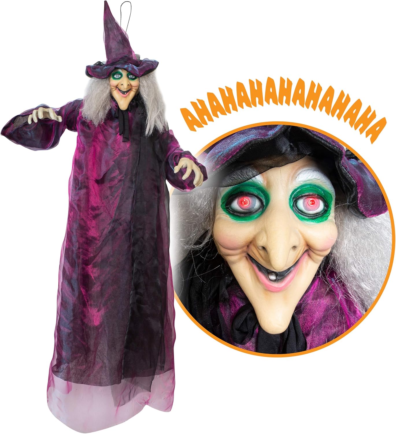 Besti Life Size Hanging Witch Halloween Decor (71 Inches