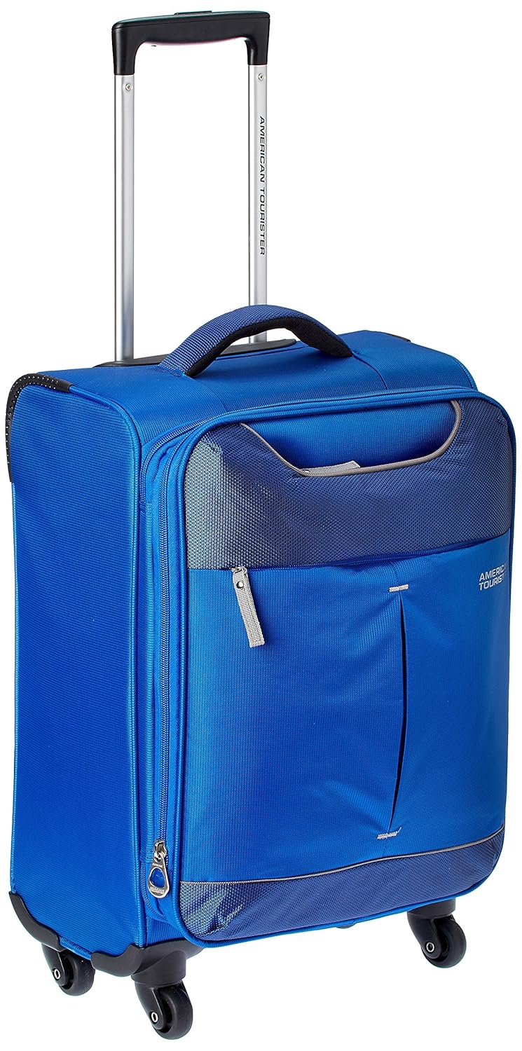 American Tourister Sky Polyester 55Cms Blue Soft Sided Suitcase (25R (1) 31 001) Amazon.in