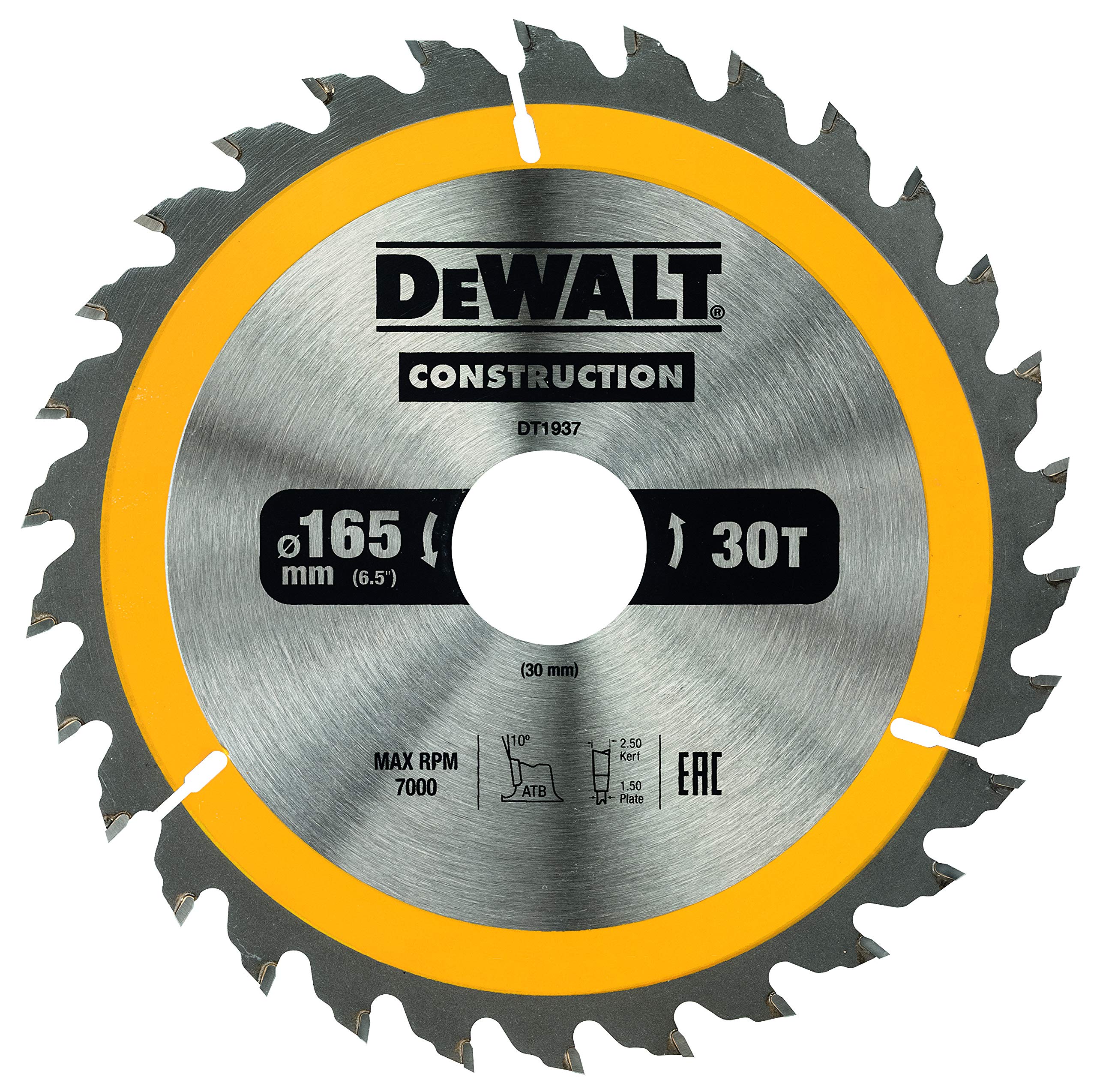 Dewalt DT1937 Hand Kreissaege Blade 165 x 30 mm 30WZ Pack of 6)