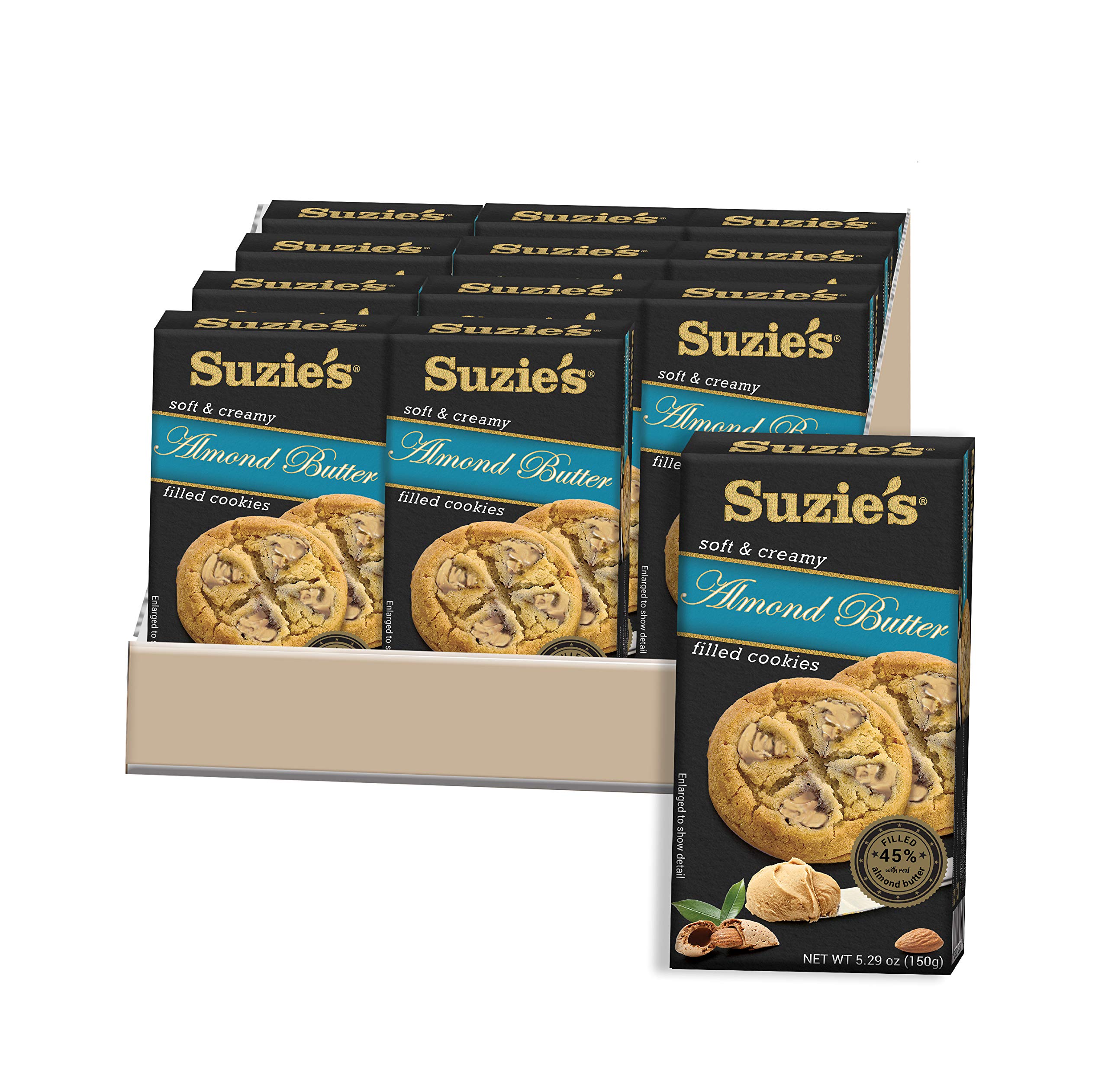Suzie's Almond Butter Filled Cookie Case of 12 Packages 5.29 oz. each