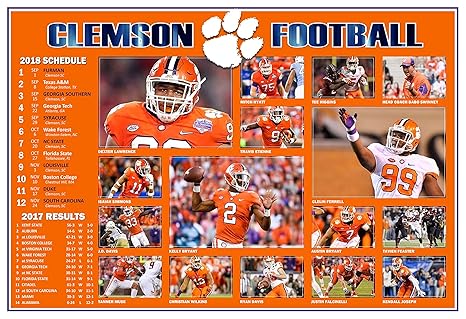 Amazoncom Posterwarehouse2017 Clemson Tigers 2018