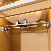 TYESTAND CPT-3 Undermount Sink Brackets for Undermount Bathroom Sink | Stainless Steel, Adjustable Supports with Base, Installation Kit for Bathroom Sink, L:28"-39.4"(71-100cm), D:4.7"(12cm)
