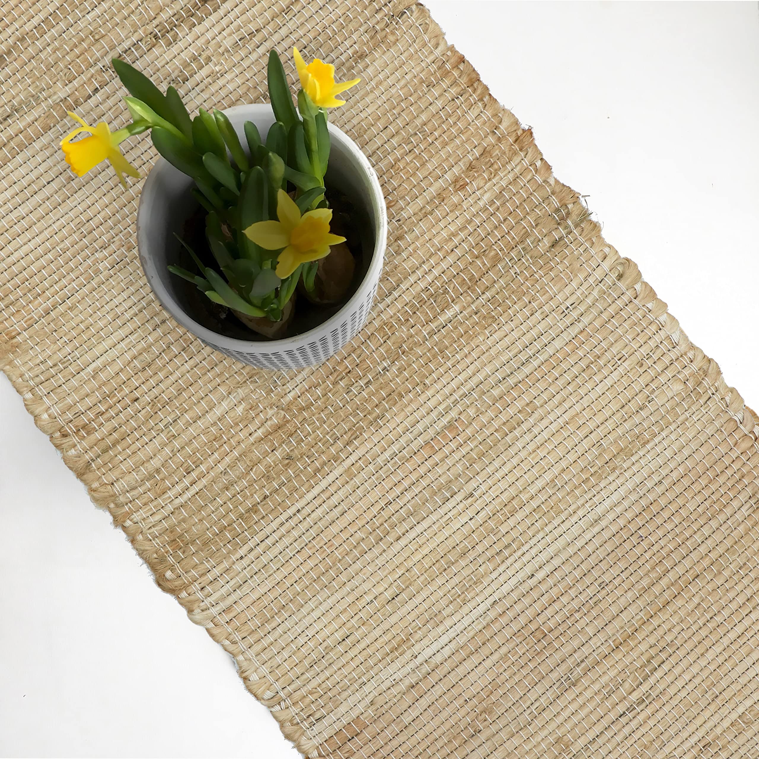 The Home Talk Hand Woven Table Runner | 13'' x 108'' Vintage Mats for Parties, Dining Table, Coasters | Decorative Runner | Jute Fibers | Eco-Friendly Accessory | Natural Boho Jute Store — image 1