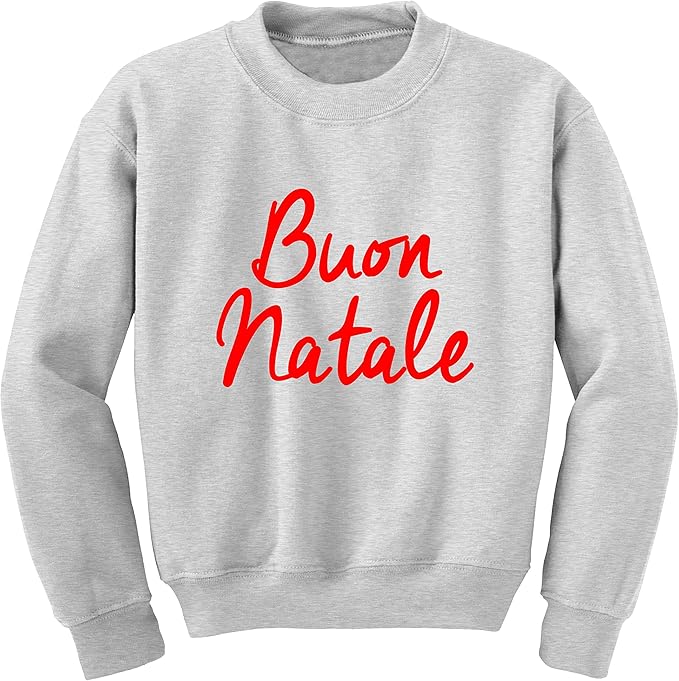 Buon Natale Jumper.Collection Clothing Buon Natale Slogan Sweatshirt Italy Merry Christmas Jumper Winter Clothing Xmas Grey 2xl Amazon Co Uk Clothing