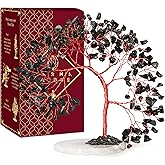 Black Obsidian Healing Crystal Tree of Life for Home and Office Decor, Positive Energy, Wealth, Good Luck, Reiki, Handmade Feng Shui Decoration, Birthday Gifts for Women, Mom