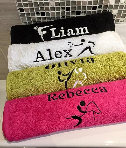 Personalised Sport Towels, Gym Towels, Gym Towels, Embroidered Sports