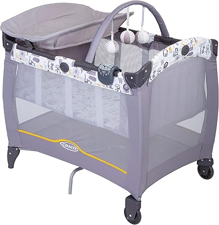 graco contour electra travel cot block party