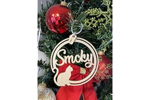 Custom Christmas Ornament for cat, with custom cat name