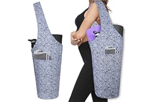 BAGYG Yoga Mat Bag - Long Tote with Pockets - Holds More Yoga Accessories - Yoga Bag Fit Most Size Mats - Yoga Mat Carrier