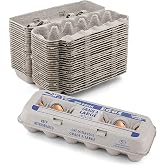 MT Products Printed Empty Egg Cartons Holds 12 Eggs - Cardboard Crate for Eggs (Pack of 15) - Made in USA