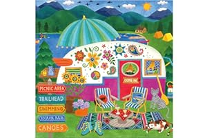 Ceaco - Happy Camper - Lake Camper - Oversized 300 Piece Jigsaw Puzzle
