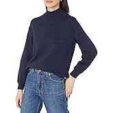 Amazon Essentials Women's Pull-Over Cotton Sweaters, Funnel-Neck, Available in Plus Size