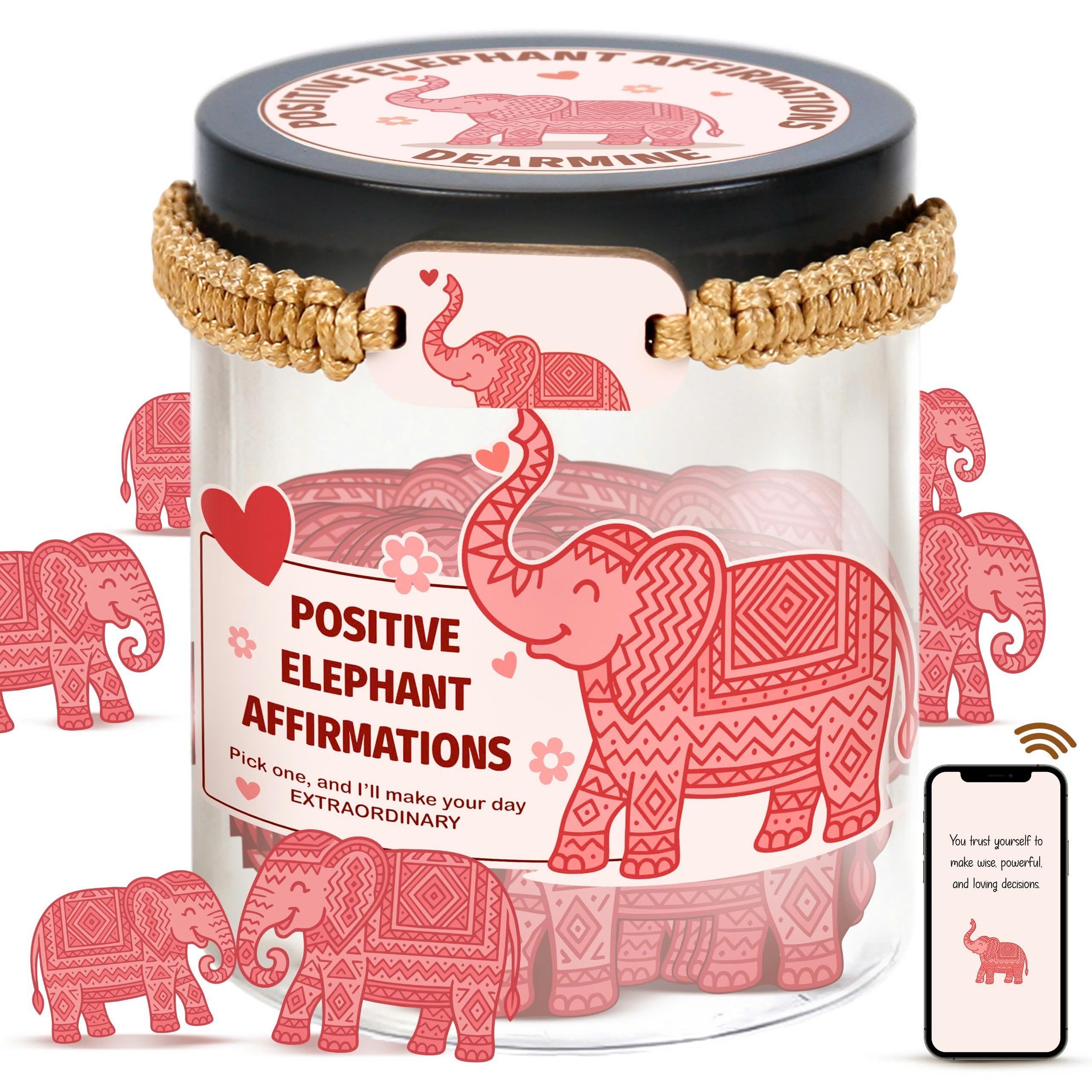 60 Emotional Support Elephant Affirmation Cards