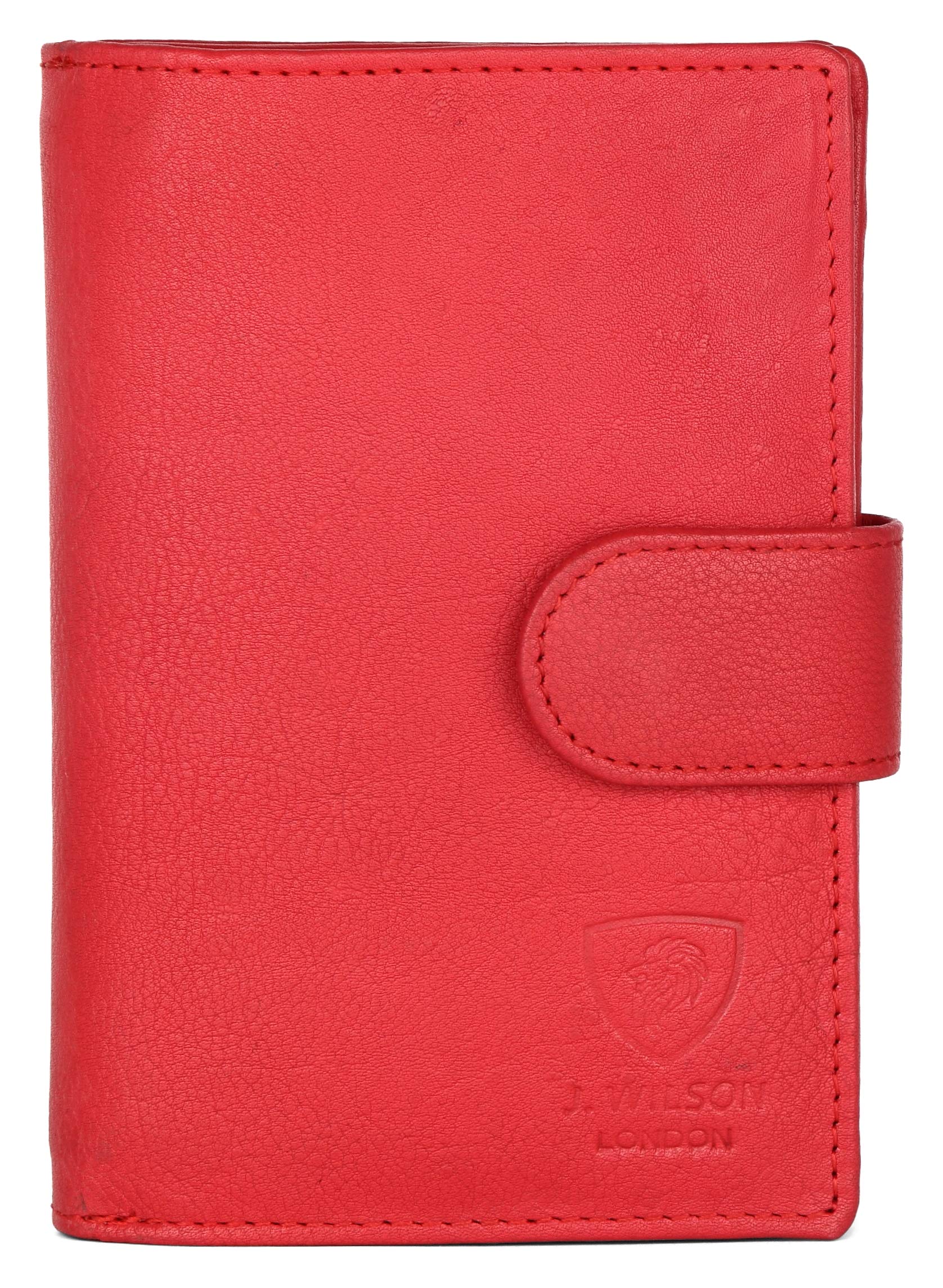 J. Wilson London Ladies RFID Safe Designer Leather Purse Card Women Wallet Zip Pocket Boxed
