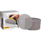 Mirka Abranet 6 Inch 220 Grit Mesh Sanding Discs, Hook and Loop, 50 Pack | Sandpaper Pads for Random Orbital Sanders, Designed for Dust-Free Sanding on Wood, Drywall, Paint, Metal, Plaster and Filler