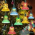 Brizled Multicolor Bell String Lights, 7 Modes Musical Christmas Lights, 30 Count Incandescent Christmas Decorative Lights, Xmas Tree Light with built-in 25 Classical Holiday Songs for Christmas Decor