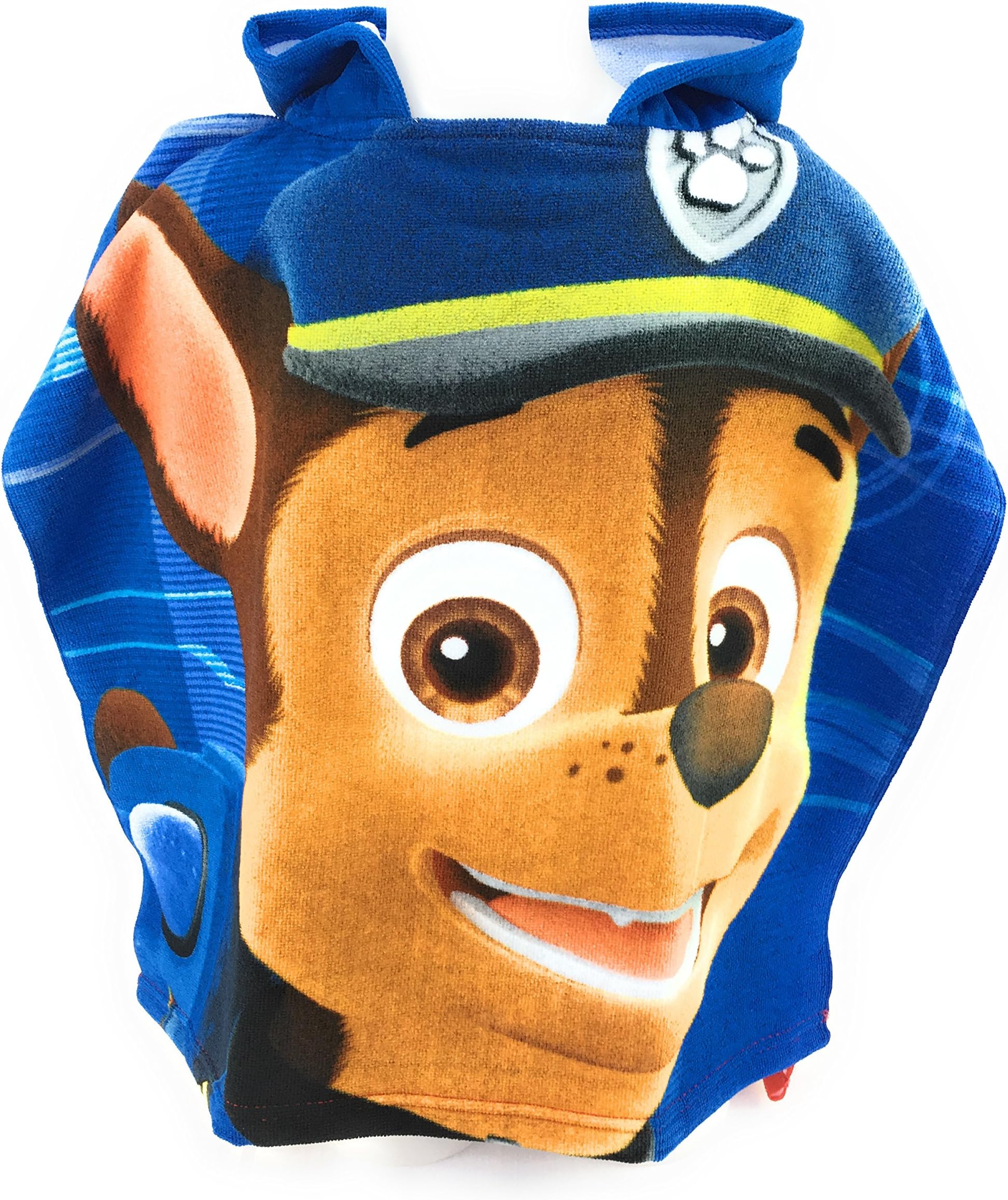 Bath cape poncho bath towel – 100% Polyester Microfibre 110x55 cm, Paw Patrol – Pat Patrol – Chase – Marcus