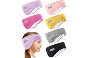 JenPen 6 Pcs Double-layer Ear Warmers for Kids Headband- Warm Winter Ear Muffs with Fuzzy Lined Thermal Covers Earmuffs Headband for Boys Girls Ski Run Cycle Sports
