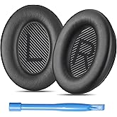 AHG Accessory House Global qc Replacement Ear Pads Cushions Compatible with Bose QuietComfort 35 II / QC35, QCSE, QCSC and QC45 Wireless Headphones (Black) - Premium Material | Extra Thick | Durable