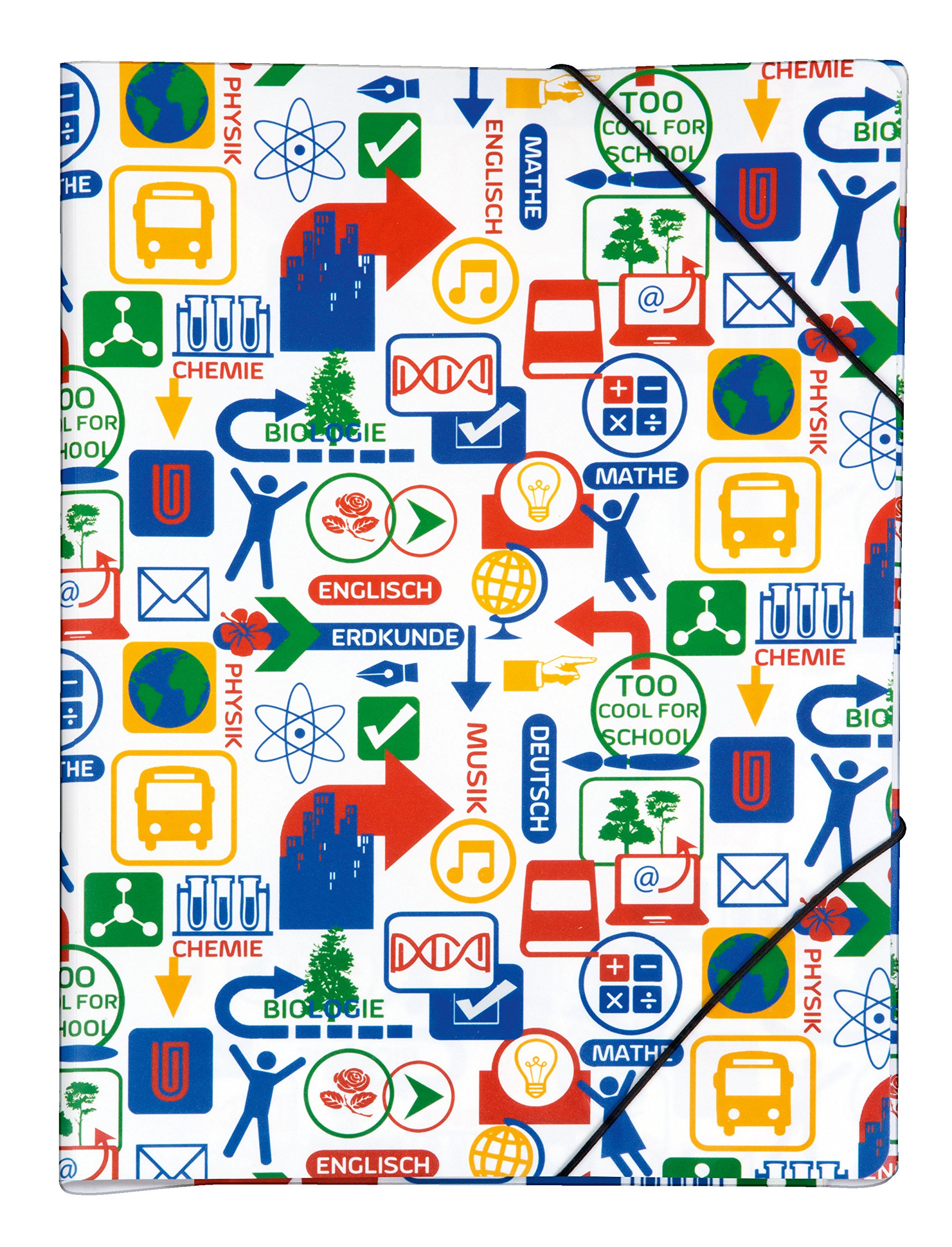 Veloflex 4442837 Portfolio File School Folder A4 Polypropylene, Elastic Fastening