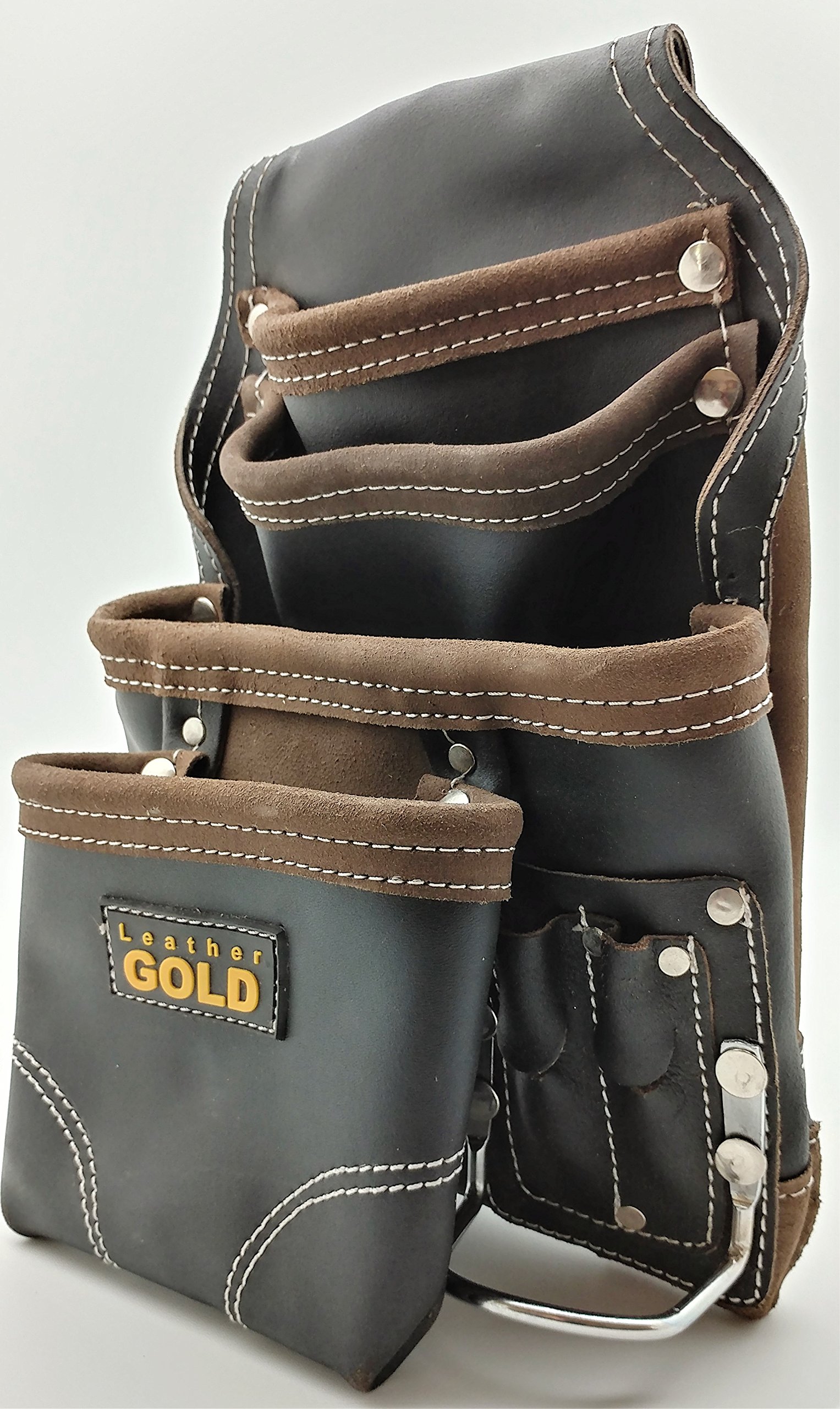 Leather Gold Heavy Duty Tool Pouch Carpenters Tool Pouch 3150 Black